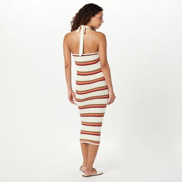 The Drop Womens Jayla Sleeveless Crochet Midi Dress SZ XXS - Picture 3 of 5